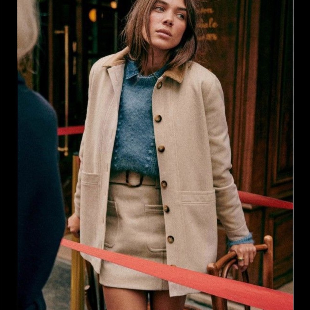 Sézane Brown and Gray Coat